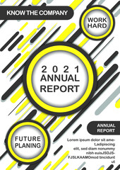 Yellow-Gray Circular Creative 2021 Trend Color Annual Report 