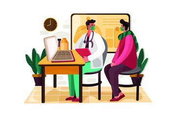 Doctor doing health checkup of patient