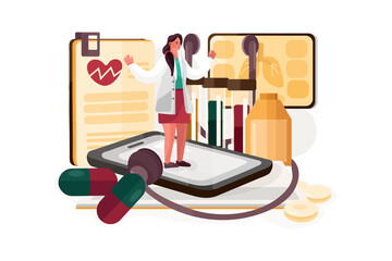 Digital health service Illustration