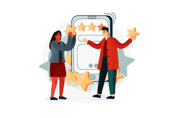 Review Application or Best User Feedback Illustration