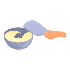 Mixing food icon. Cartoon of mixing food vector icon for web design isolated on white background