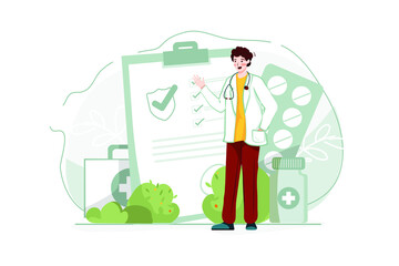 Health insurance policy Illustration