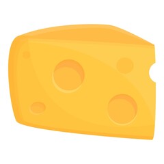 Piece of cheese icon. Cartoon of piece of cheese vector icon for web design isolated on white background