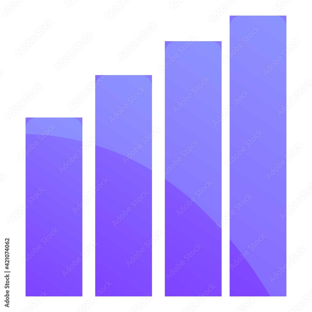 Poster marketing mix graph chart icon. cartoon of marketing mix graph chart vector icon for web design isol
