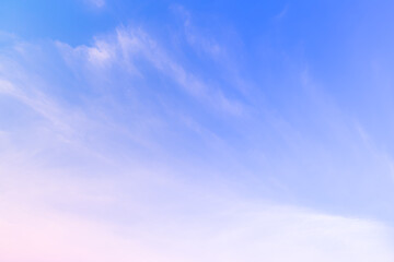 Beautiful pink pre-sunset sky. Background. Space for text.