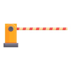 Railroad barrier control icon. Cartoon of Railroad barrier control vector icon for web design isolated on white background