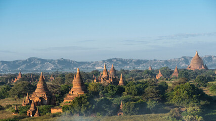 Ancient Buddhist temples in Old Bagan, Myanmar (Burma).