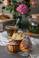 cake with tea