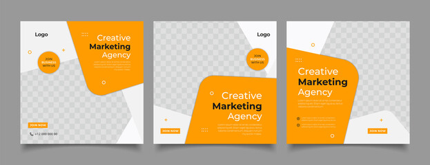 Digital business marketing banner for social media post template 