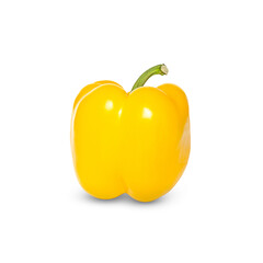 Yellow pepper isolated on a white background