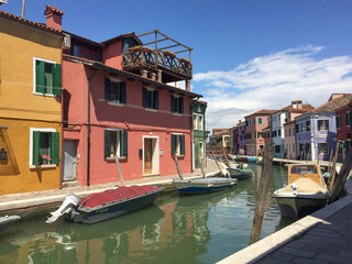 Fototapeta na wymiar Colorful architecture of Burano Italy