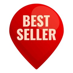 Best seller tag icon. Cartoon of Best seller tag vector icon for web design isolated on white background