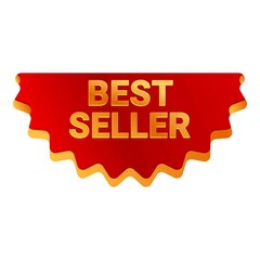 Best seller button icon. Cartoon of Best seller button vector icon for web design isolated on white background