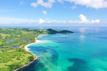 Foto op Plexiglas A tropical island with a turquoise lagoon and a sandbank. Caramoan Islands, Philippines. © Tatiana Nurieva