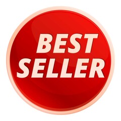 Best seller circle icon. Cartoon of Best seller circle vector icon for web design isolated on white background