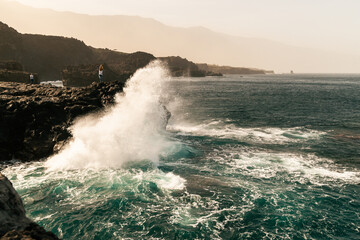 Big waves on atlantic ocean