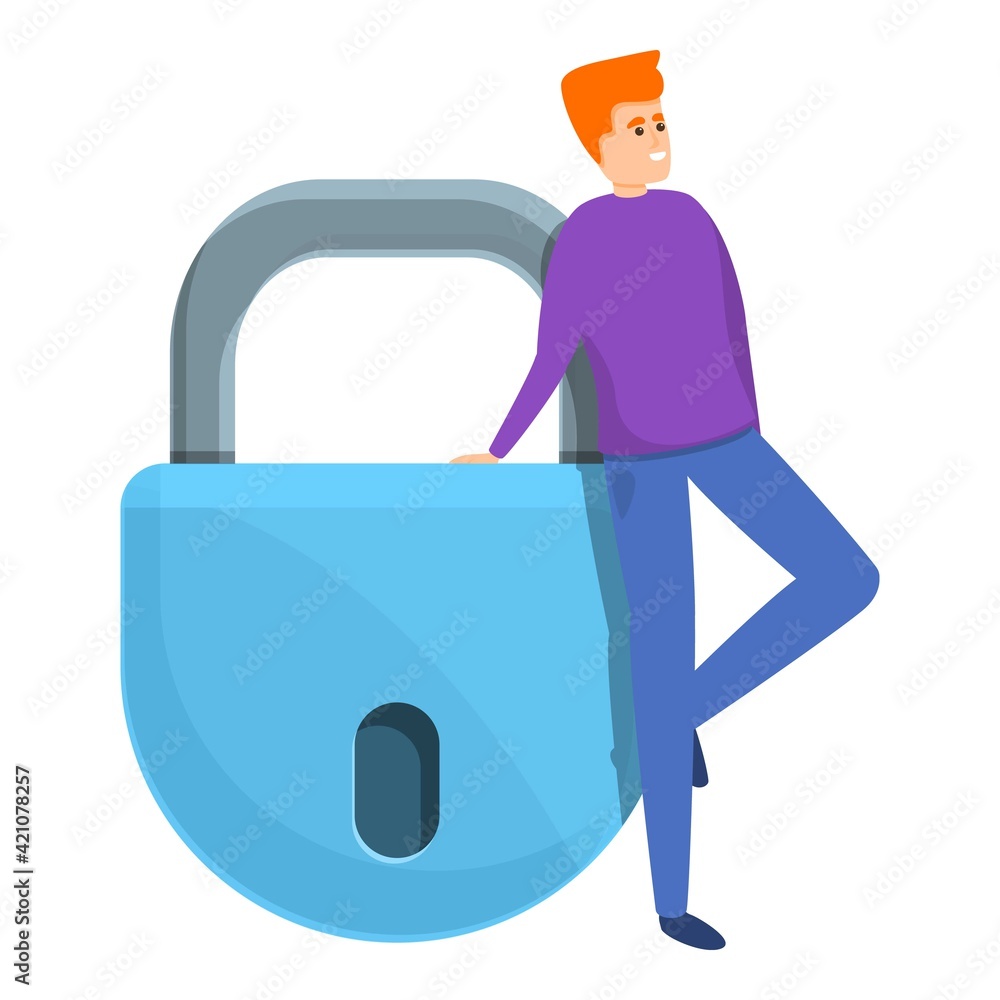Poster web privacy icon. cartoon of web privacy vector icon for web design isolated on white background