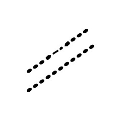 Gold chain line icon. Isolated vector element.