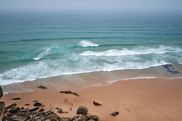 View of the touristic village of Azenhas do Mar in Portugal