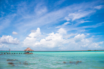 Fototapeta premium Bacalar - beautiful mexican beach in yucatan 
