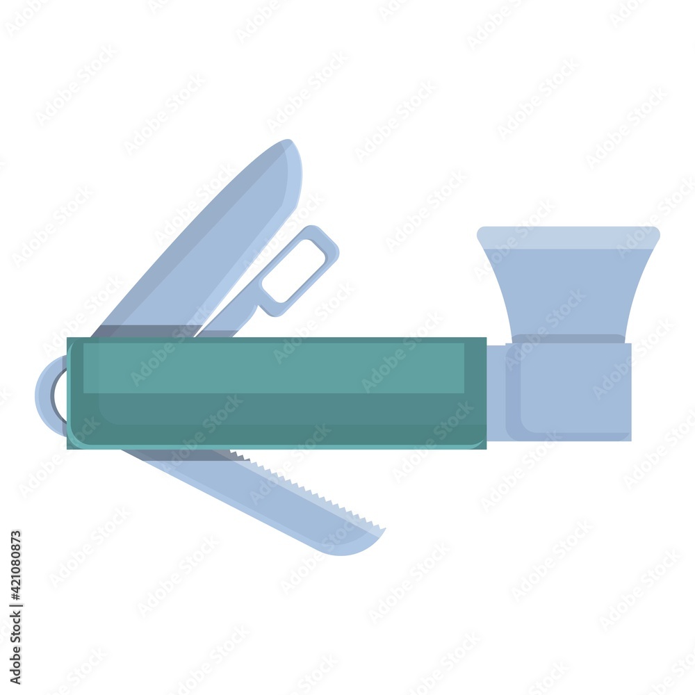 Poster multitool axe icon. cartoon of multitool axe vector icon for web design isolated on white background