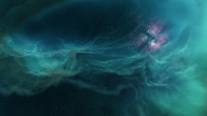 Space background with realistic nebula and shining stars. Colorful cosmos with stardust and milky way. Magic color galaxy. Infinite universe and starry night. 3d render
