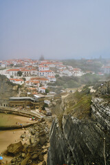 View of the touristic village of Azenhas do Mar in Portugal