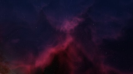 Space background with realistic nebula and shining stars. Colorful cosmos with stardust and milky way. Magic color galaxy. Infinite universe and starry night. 3d render  © ANDREI