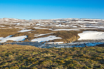 River on Putorana Plateau. Russia nature, Taimyr landscape