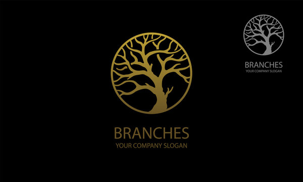 Tree Vector Logo Template. The tree is symbol of strength, longevity, fertility, hope and continuity. This logo can be used by landscape business, hotels, financial, insurance, etc.