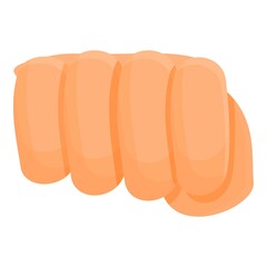 Fist hand gesture icon. Cartoon of Fist hand gesture vector icon for web design isolated on white background