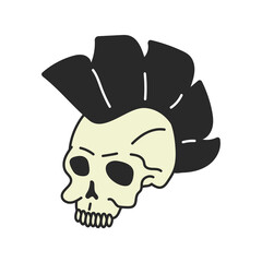 skull punk crest