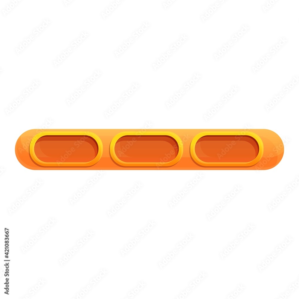 Poster button interface icon. cartoon of button interface vector icon for web design isolated on white back