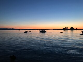 sunset on the sea