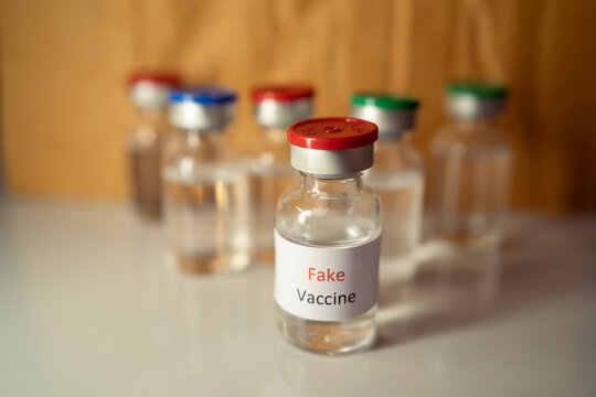 Fake Vaccine In Glass Bottles