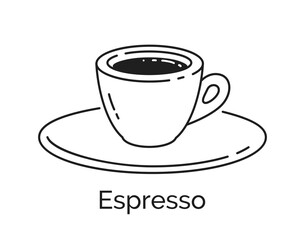 Vector illustration of Espresso coffee cup