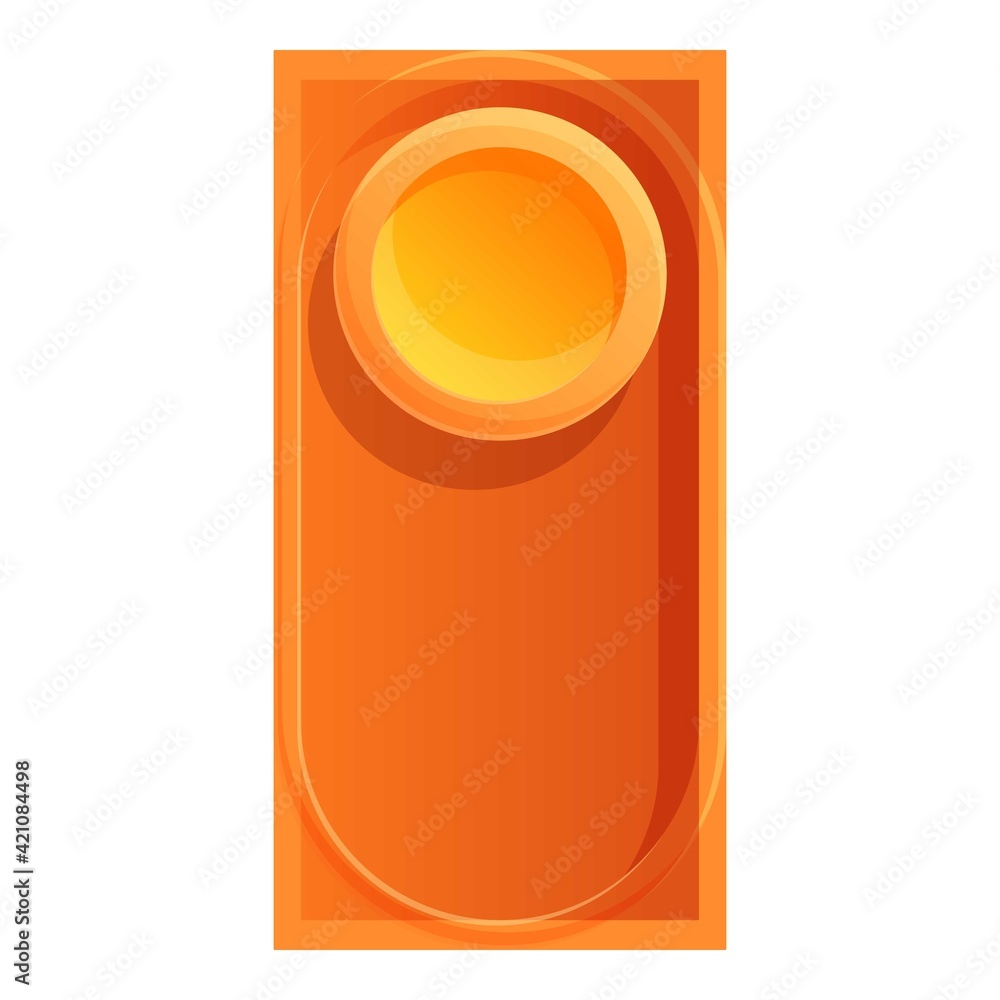 Poster slide button interface icon. cartoon of slide button interface vector icon for web design isolated o