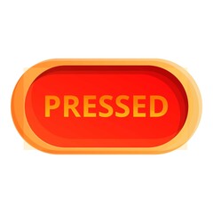 Pressed button interface icon. Cartoon of Pressed button interface vector icon for web design isolated on white background
