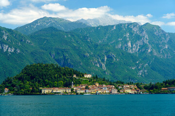 Fototapeta na wymiar The lake of Como (Lario) at Menaggio, Italy