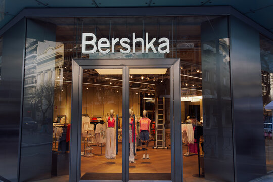 Bershka retailer store exterior with logo. Spanish clothes & accessories  brand owned by Inditex, trading worldwide store view with clothing at  Tsimiski street in Thessaloniki, Greece. Stock Photo | Adobe Stock