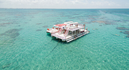 Imagem Aérea das Parrachos de Maracajaú, o Caribe Brasileiro no Município de Maxaranguape, no...