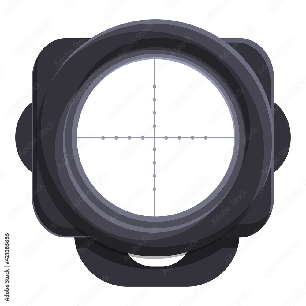 Aufkleber sniper scope sight icon. cartoon of sniper scope sight vector icon for web design isolated on white 