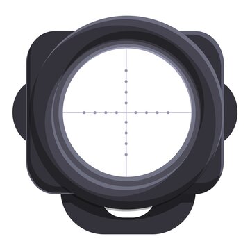 Sniper scope sight icon. Cartoon of Sniper scope sight vector icon for web design isolated on white background