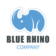 Blue nice rhino logo