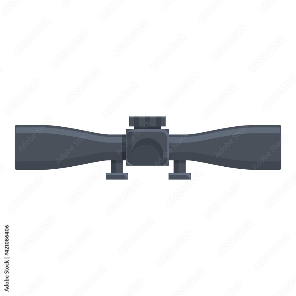 Poster aim weapon icon. cartoon of aim weapon vector icon for web design isolated on white background