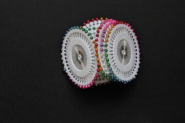 pin on the black background