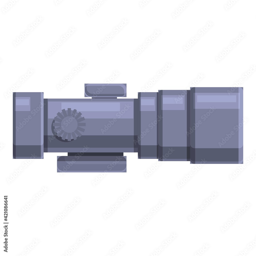 Poster reticle scope icon. cartoon of reticle scope vector icon for web design isolated on white background