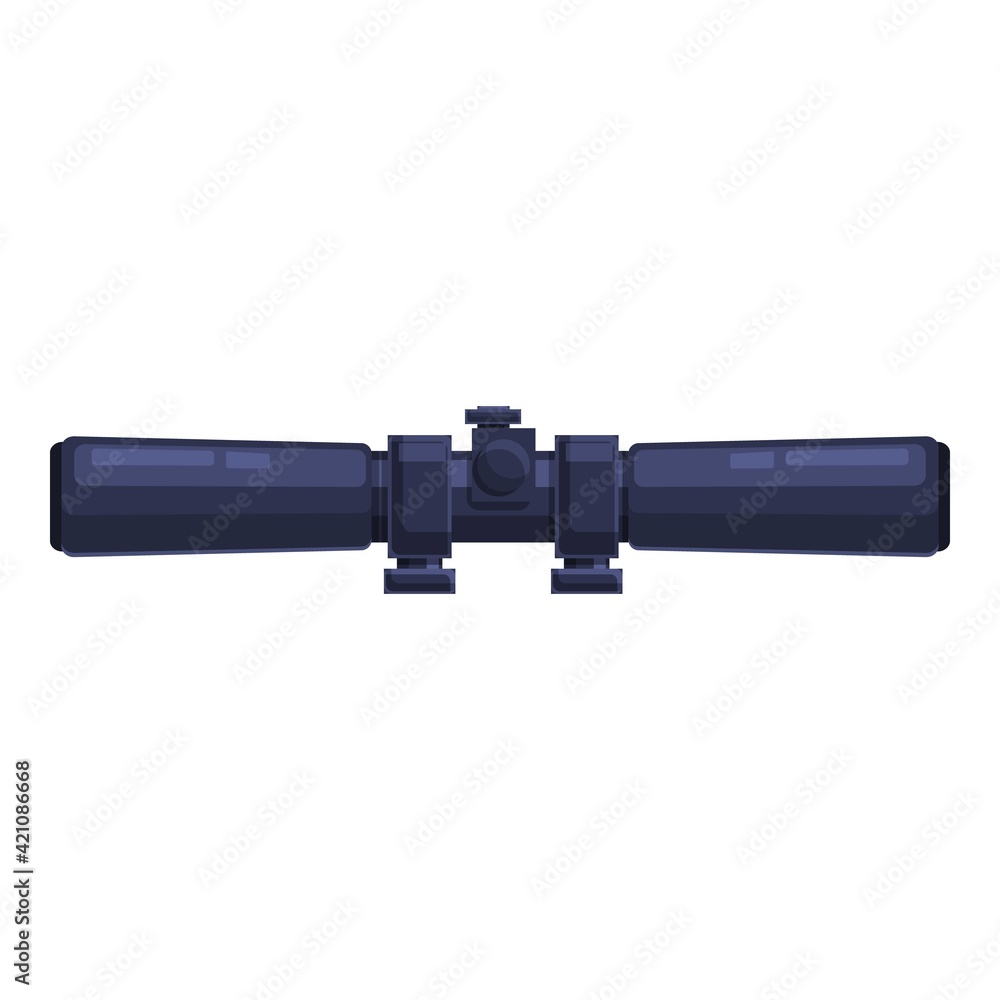 Poster sight optic scope icon. cartoon of sight optic scope vector icon for web design isolated on white ba
