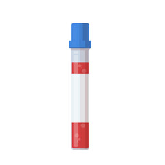 Test tube filled with blood. Vector illustration