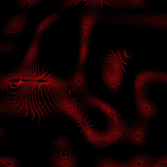 Illuminated abstract curved lines. Fractal graphics.